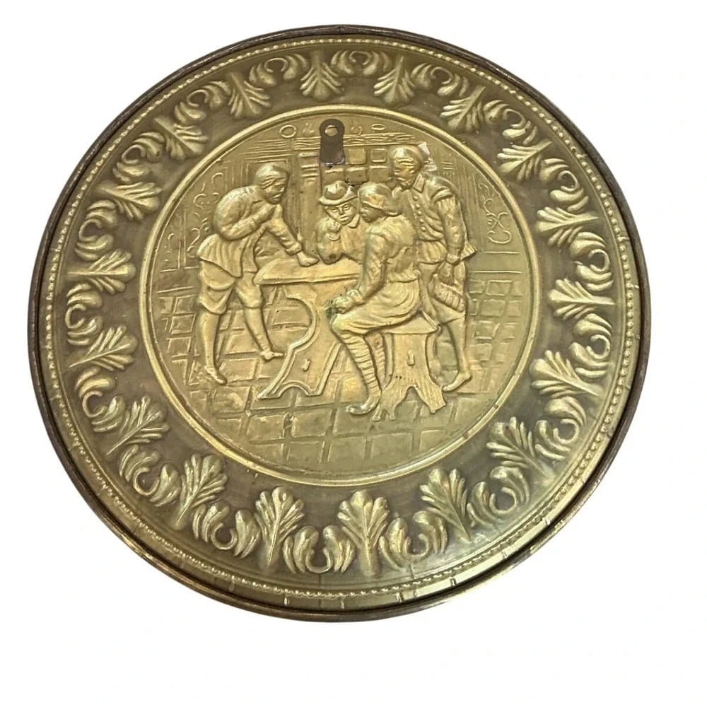 Vintage Peerage Brass Wall Hanging Plate 12